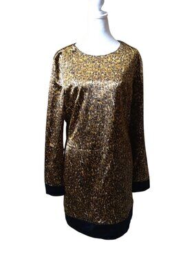 Maria Bianca Nero Silk Geometric Print Dress Size Large Vintage Quiet Luxury